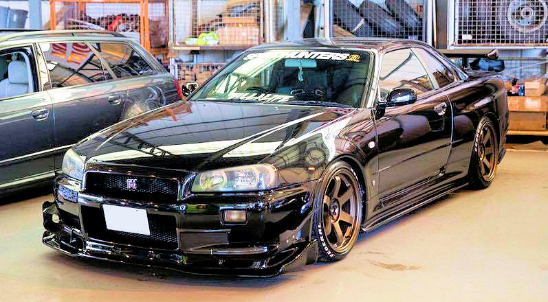 R34GTR AS Style Front Lip Carbon