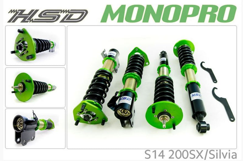HSD Monopro Adjustable Coilovers for Nissan 200SX Silvia S13 S14 S15