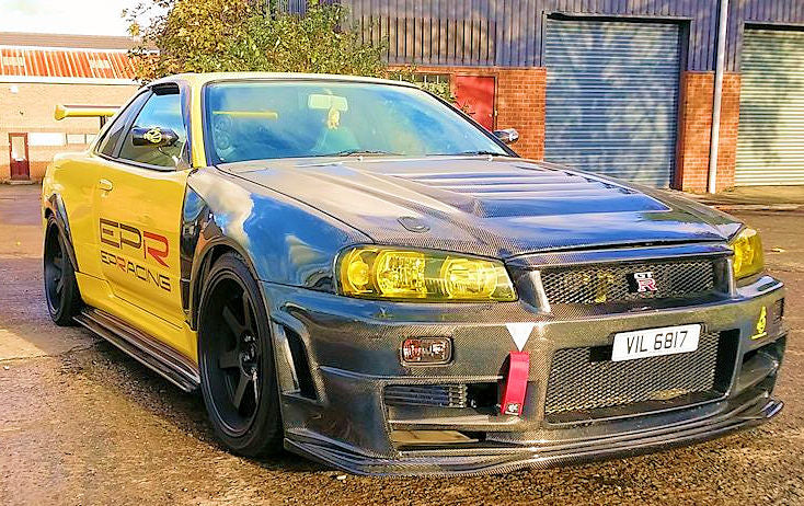 R34 GTR TS-Style Front Lip Diffuser Full Carbon (Special Order)