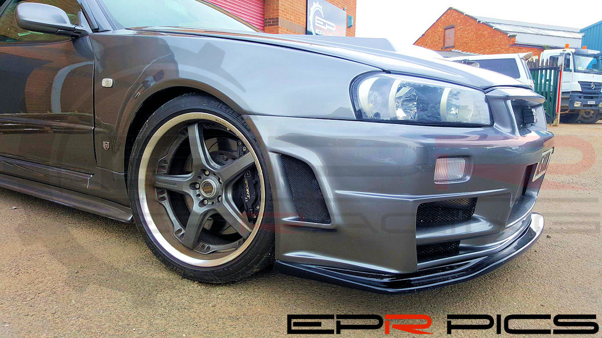 R34 GT GTT 4-Door GTR Style Front Conversion Wide Aero Kit