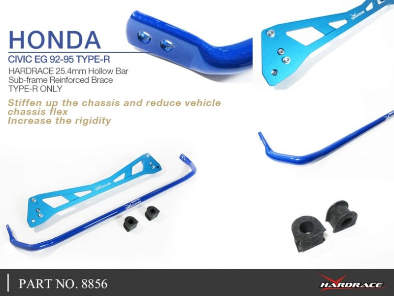 HardRace Honda Civic EG REAR ANTI ROLL BAR AND CHASSIS BRACE KIT