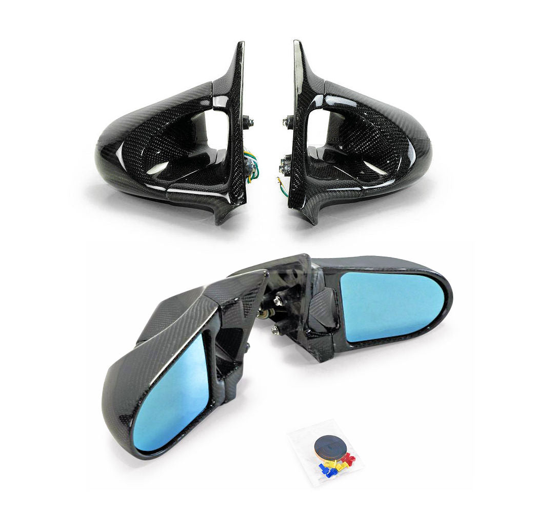S14 Silvia Ganador Style Electric Mirror Carbon