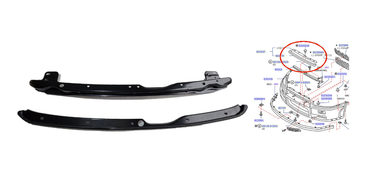 R34GTT-GTR Conversion Front Bumper Mounting Bracket (Steel)