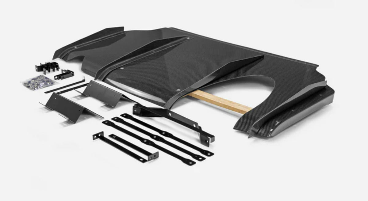 Skyline R34 GTT/GTR  Rear Diffuser Carbon & Brackets Set