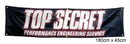 Top Secret Long Garage Wall Flag