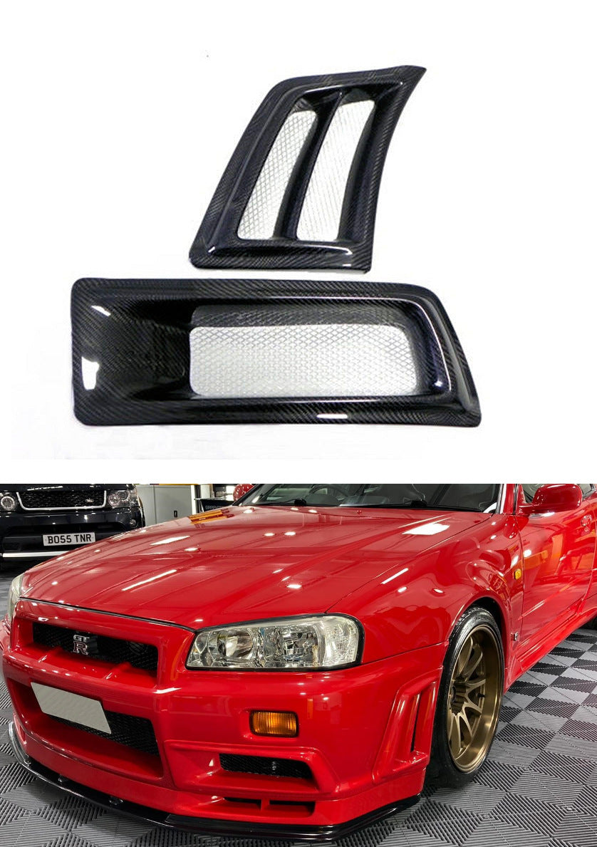 R34 GTR OEM Front Bumper Air Duct Set.