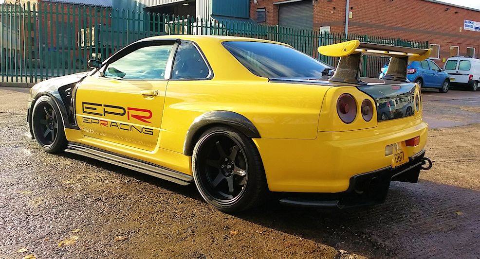 R34 GTT GTR Rear Spoiler High Legs