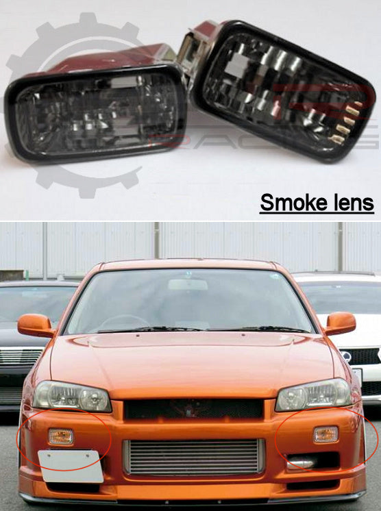 R34 GTT/GTR Smoke Lens Front Bumper Indicators