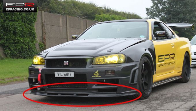R34GTR NI Style Half Front Lip