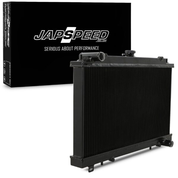 Japspeed - Nissan 200sx S14 S14A S15 SR20DET 93-02 - Black Aluminium Radiator