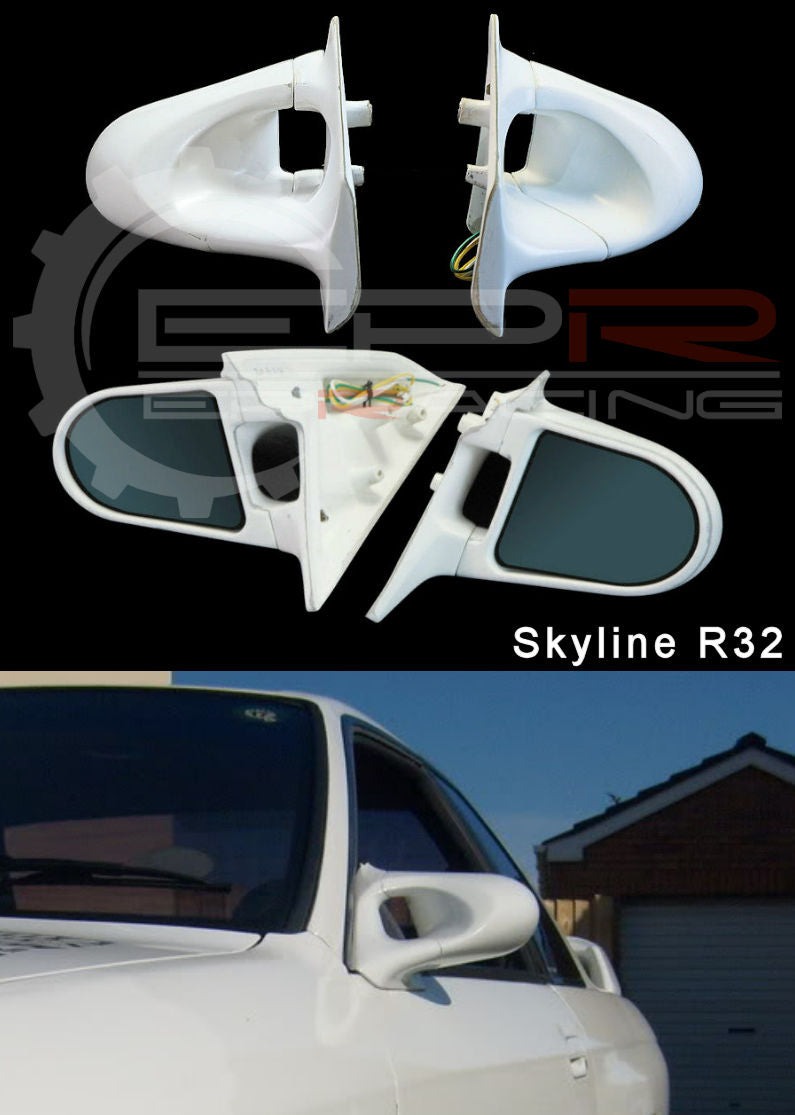 R32 GTS/GTR Ganador Style Electric Mirror Fiberglass
