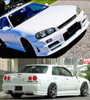 R34 GT GTT 4-Door GTR Style Wide Aero Kit
