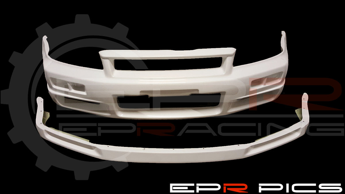 R34GTR S-Tune Style Front Bumper with Lip & NI Half Splitter
