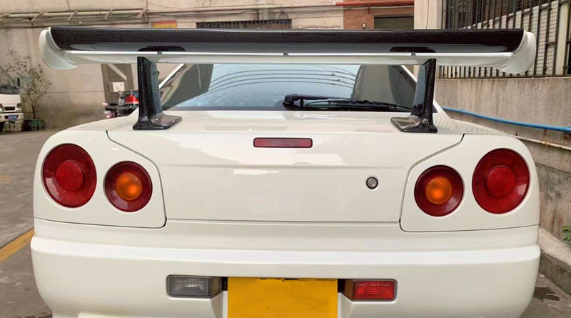 R34 GTT GTR Style Rear Spoiler with High Legs & Nismo Style Blade