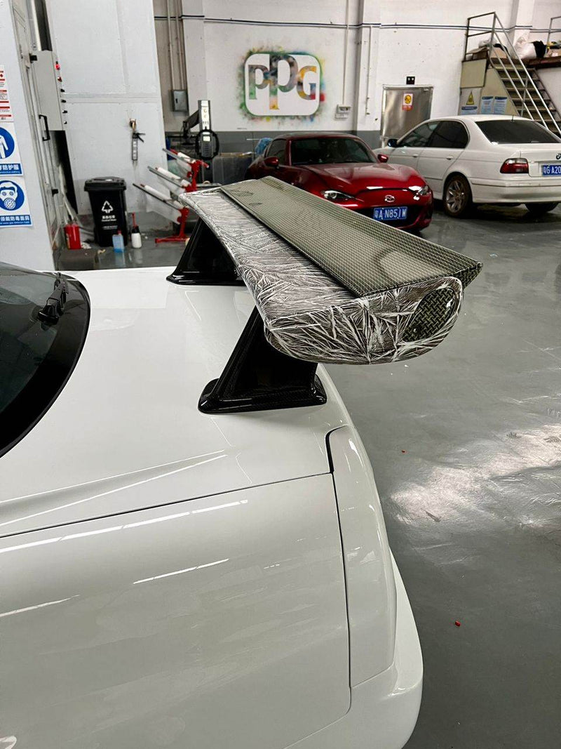 R34 GTT GTR Style Rear Spoiler with High Legs & Carbon Superior Style Blade