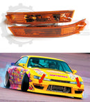 S14A JDM Model Clear Amber Lens Front Bumper Indicator Lights (Not S14)