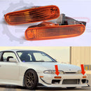 S14 Crystal Clear Amber Lens Front Bumper Indicators (Not S14A)
