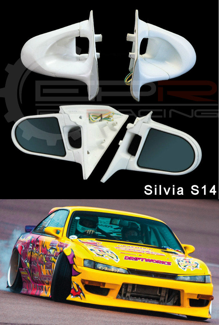 S14 Silvia Ganador Style Electric Mirror FRP LHD