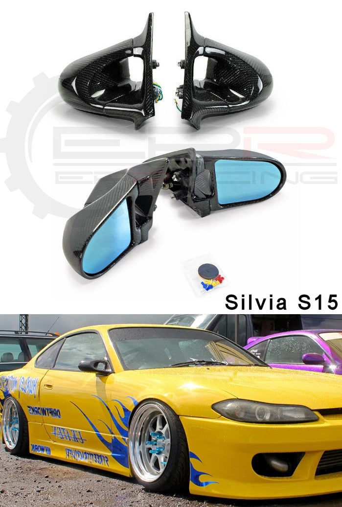 S15 Silvia Ganador Style Electric Mirror Carbon