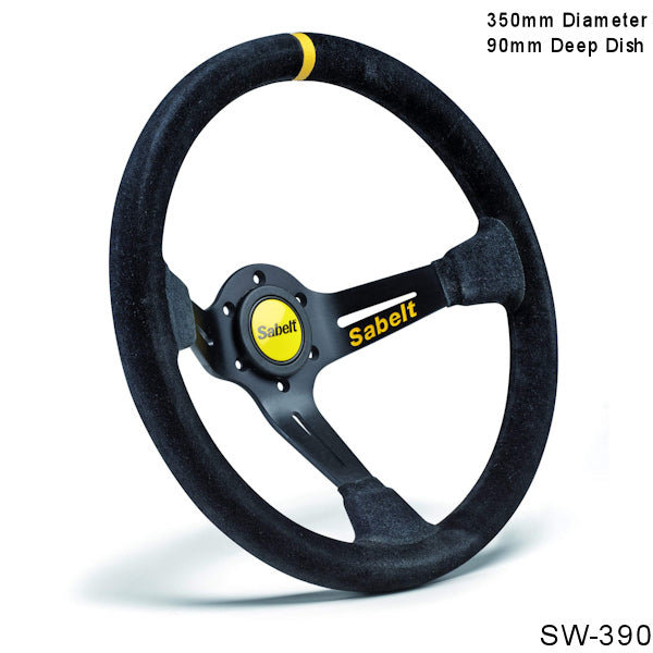 Sabelt SW-390 350mm & 90mm Deep Dish Steering Wheel Suede