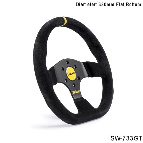 Sabelt SW-733GT 330mm Flat Bottom Steering Wheel Suede (No Horn)