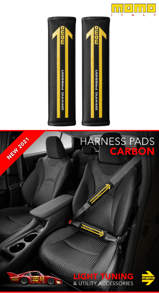 MOMO Universal Seat Belt Harness Pads - Carbon