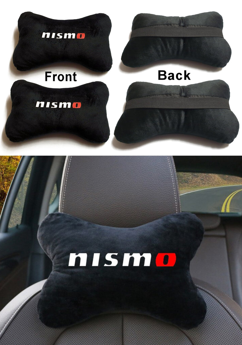 Nismo Black Head Rest Cushion Pair