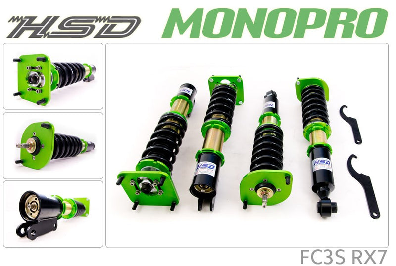 HSD Monopro Adjustable Coilovers for Mazda RX7 & RX8