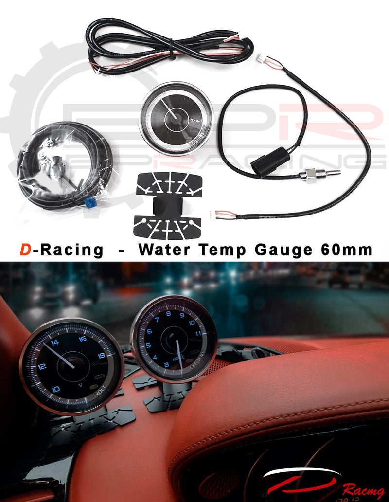 D-Racing F1 Series 60mm JDM Stepper Motor Water Temperature Gauge